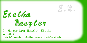 etelka maszler business card